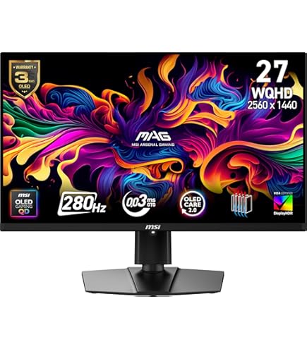 Amazon.com: MSI MAG 271P QD-OLED X24 Gaming Screen 26.5 Inch WQHD
